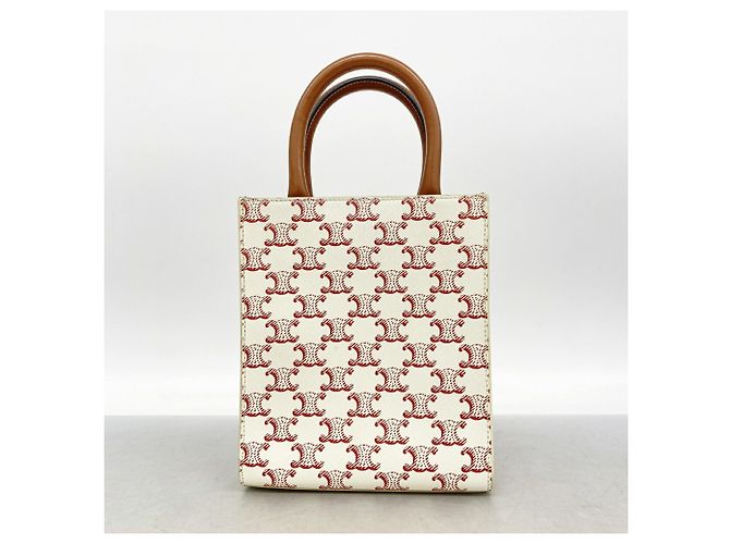 Céline Celine Triomphe Mini Vertical Cabas Handtasche Weiß - Ansicht 13
