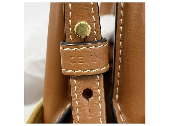 Céline Celine Triomphe Mini Vertical Cabas Handtasche Weiß - Ansicht 5