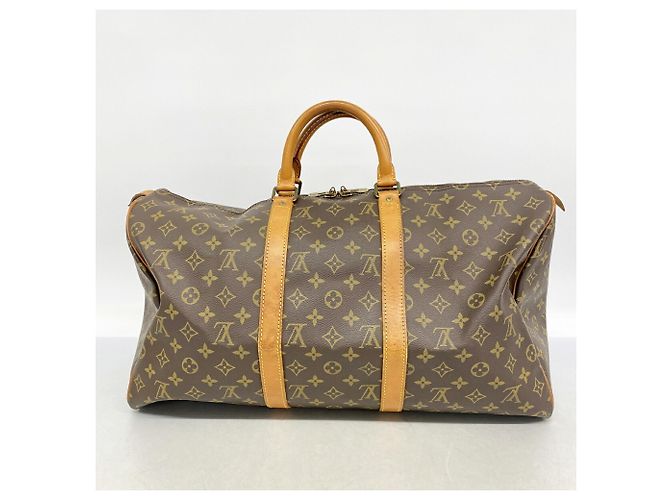 Louis Vuitton Boston Monogram Keepall 50 Castaño - vista 13