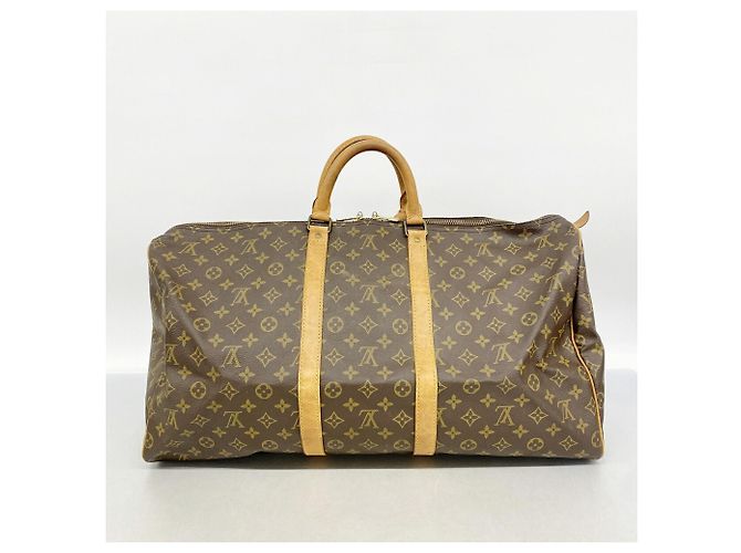 Louis Vuitton Boston Monogram Keepall 55 Castaño - vista 14