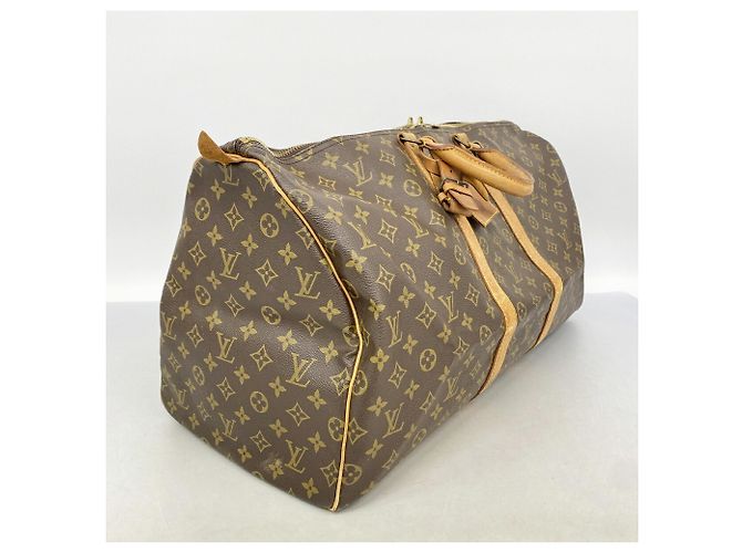 Louis Vuitton Boston Monogram Keepall 55 Castaño - vista 2