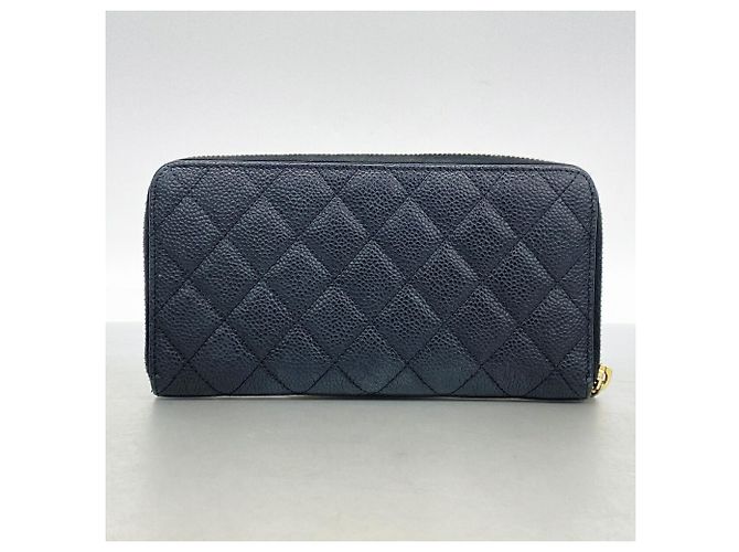 Portafoglio lungo Chanel in pelle di vitello grana nera Nero - vista 10