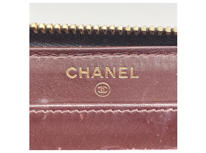 Portafoglio lungo Chanel in pelle di vitello grana nera Nero - vista 4
