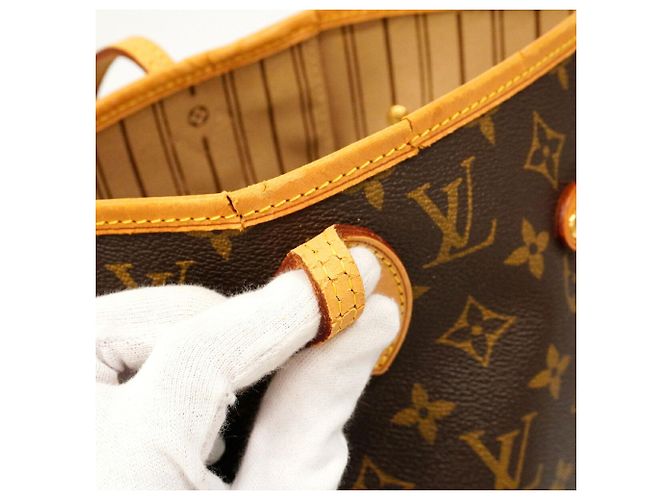 Louis Vuitton Monogram Neverfull MM Tote Bag Brown - view 7