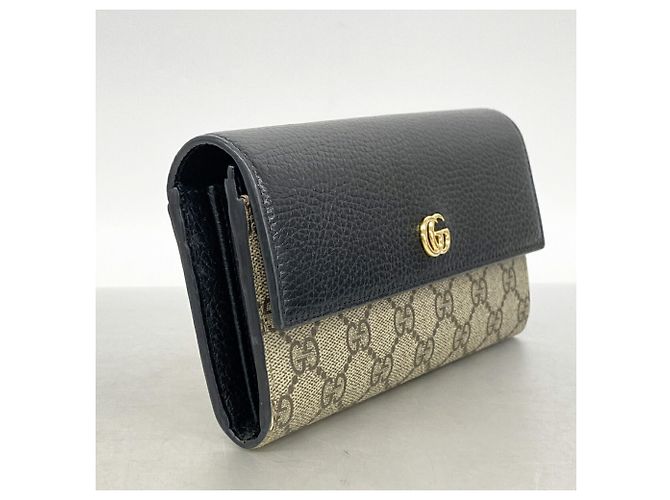 Gucci GG Supreme Long Wallet Brown Black - view 2