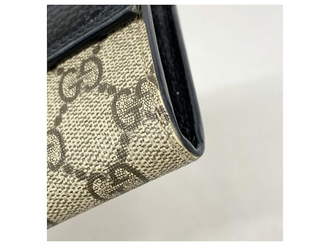 Gucci GG Supreme Long Wallet Brown Black - view 5