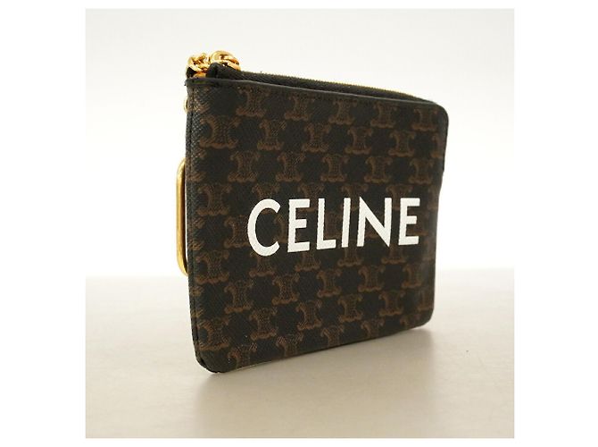 Céline Portamonete Celine Triomphe Marrone - vista 2