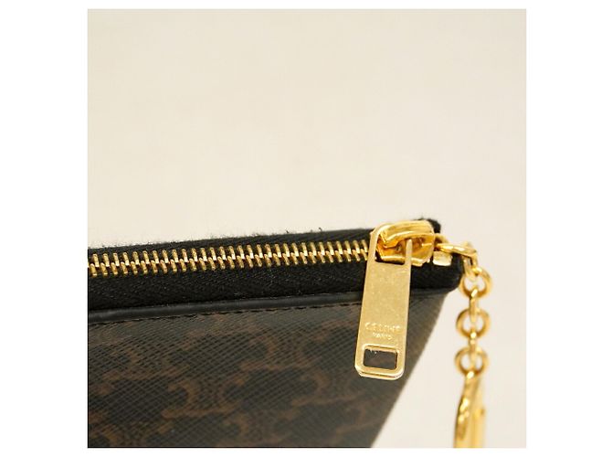 Céline Portamonete Celine Triomphe Marrone - vista 4