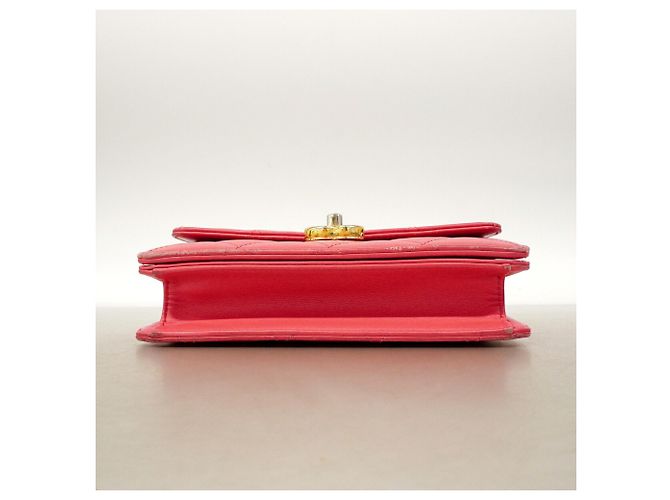 Sac à main épaule à chaîne Chanel Matelassé Rose - vue 3