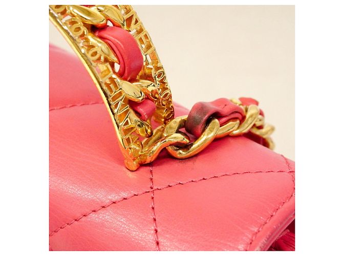 Sac à main épaule à chaîne Chanel Matelassé Rose - vue 7