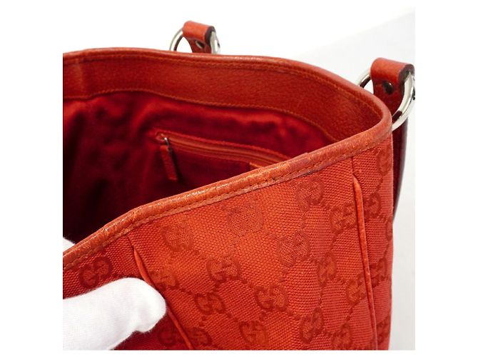 Gucci GG Canvas Tote Bag 113019 Rot - Ansicht 7