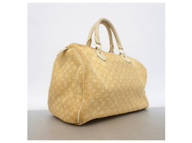 Borsa Louis Vuitton Monogram Mini Lin Speedy 30 in Dune - vista 2
