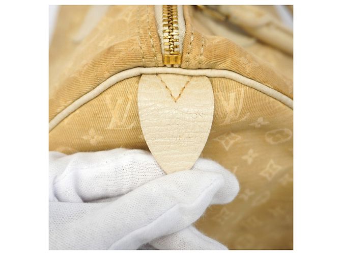 Borsa Louis Vuitton Monogram Mini Lin Speedy 30 in Dune - vista 5