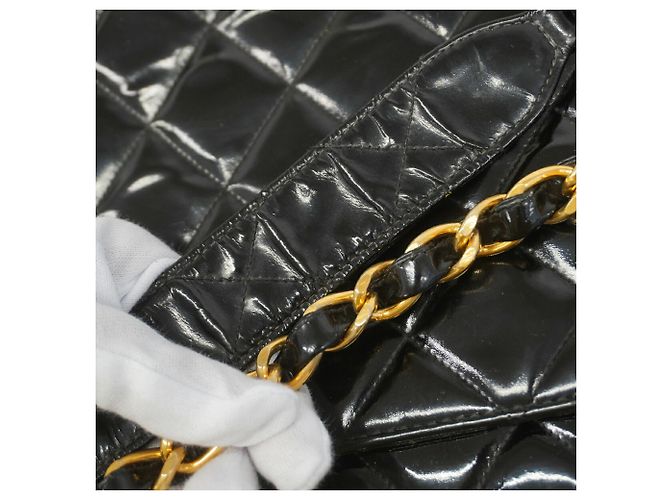 Chanel Matelassé Schultertasche mit Kette Schwarz - Ansicht 11