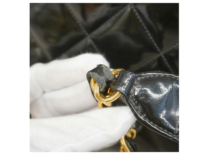 Chanel Matelassé Schultertasche mit Kette Schwarz - Ansicht 8