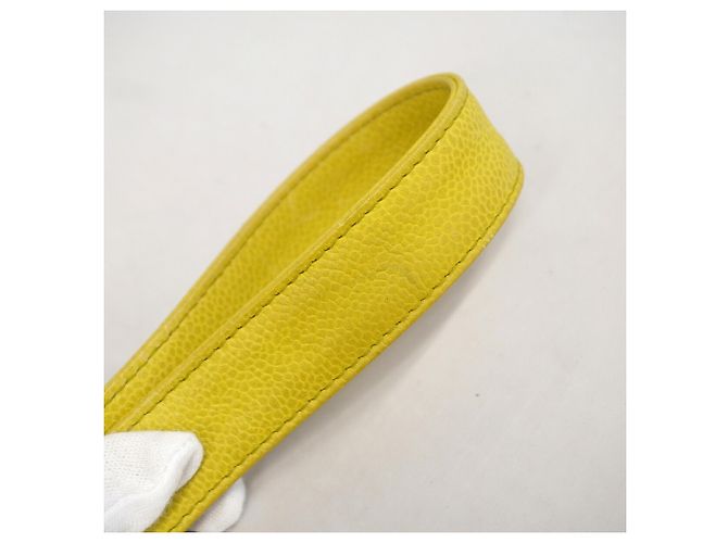 Bolso de hombro Chanel Lime Yellow Dorado - vista 12