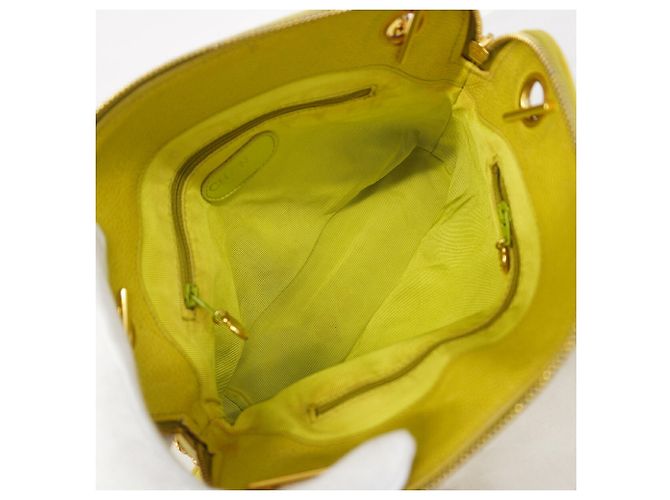 Bolso de hombro Chanel Lime Yellow Dorado - vista 4