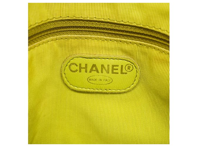 Bolso de hombro Chanel Lime Yellow Dorado - vista 5