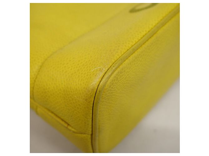 Bolso de hombro Chanel Lime Yellow Dorado - vista 6