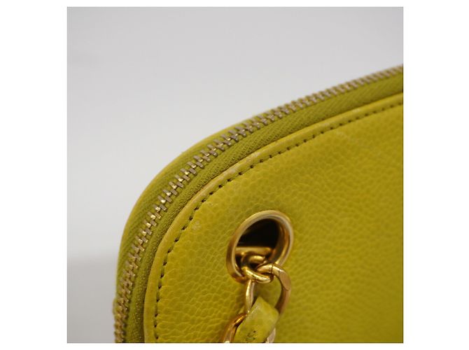 Bolso de hombro Chanel Lime Yellow Dorado - vista 7