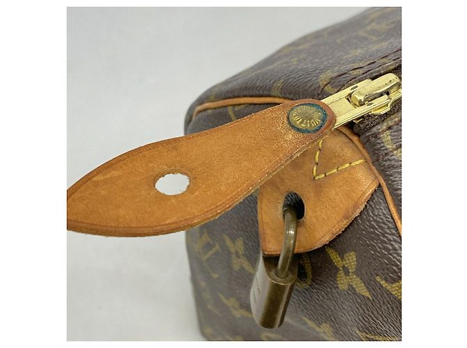 Bolso Louis Vuitton Monogram Speedy 35 Castaño - vista 10