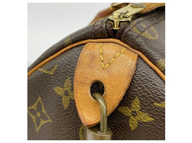 Bolso Louis Vuitton Monogram Speedy 35 Castaño - vista 14