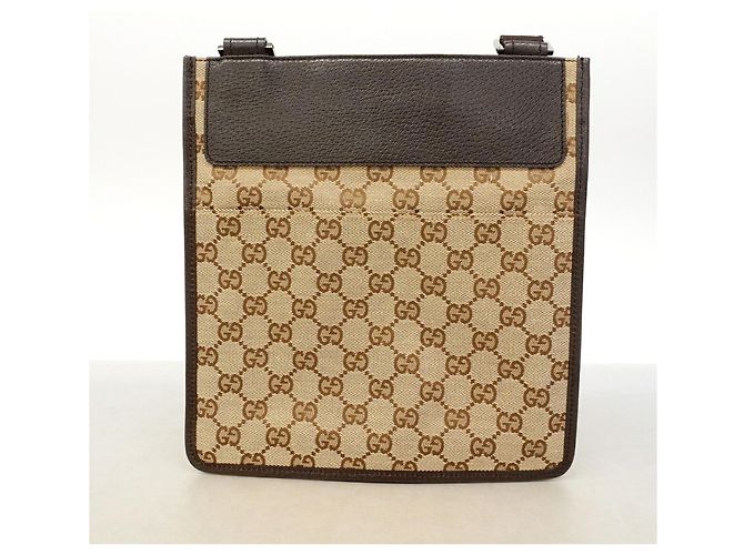 Gucci GG Canvas Schultertasche Braun Beige - Ansicht 9