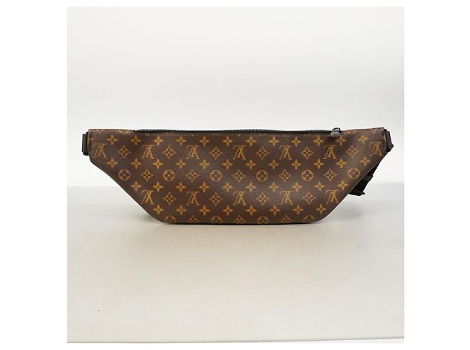 Sac banane Louis Vuitton Monogram Macassar Christopher Marron Noir - vue 10