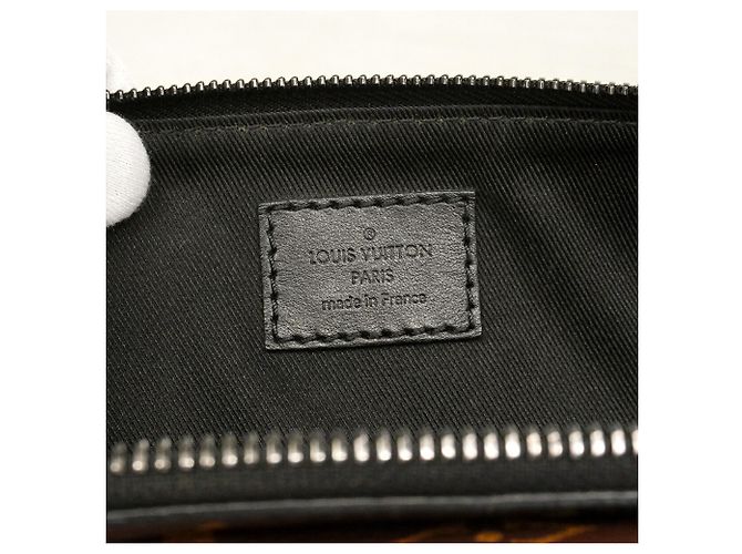 Sac banane Louis Vuitton Monogram Macassar Christopher Marron Noir - vue 5