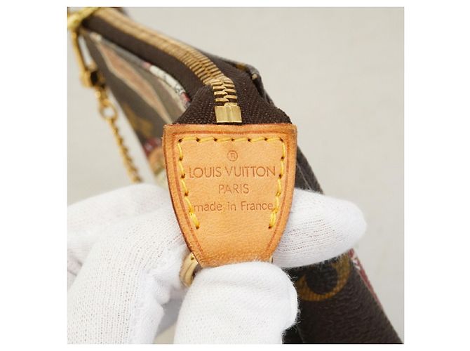 Louis Vuitton Monogram Patch Mini Pochette Accessoires Brown Multiple colors - view 5