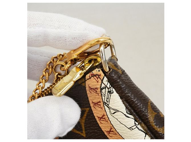 Louis Vuitton Monogram Patch Mini Pochette Accessoires Brown Multiple colors - view 7