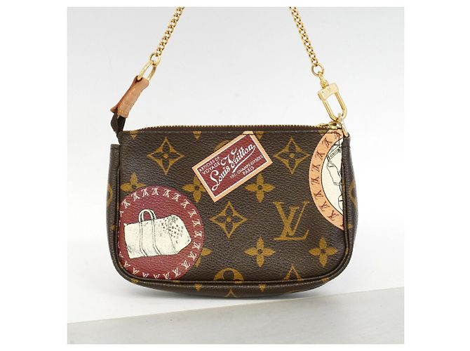 Louis Vuitton Monogram Patch Mini Pochette Accessoires Brown Multiple colors - view 8