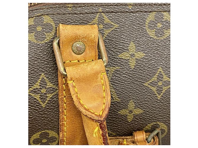 Sac Louis Vuitton Boston Monogram Keepall 45 Marron - vue 12