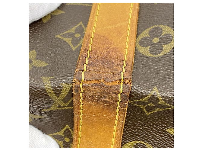 Sac Louis Vuitton Boston Monogram Keepall 45 Marron - vue 13