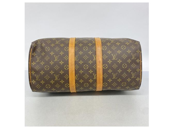 Sac Louis Vuitton Boston Monogram Keepall 45 Marron - vue 3