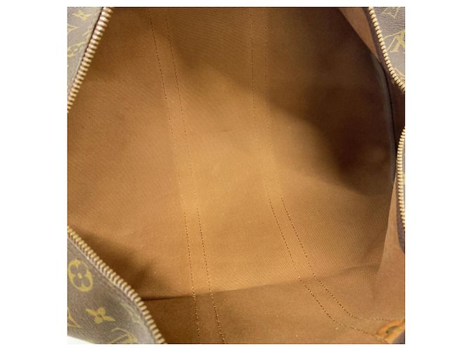 Sac Louis Vuitton Boston Monogram Keepall 45 Marron - vue 4