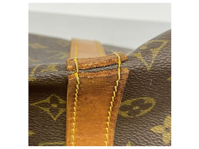 Sac Louis Vuitton Boston Monogram Keepall 45 Marron - vue 7