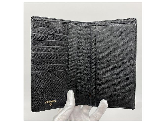 Cartera larga de Chanel en piel negra Negro - vista 3