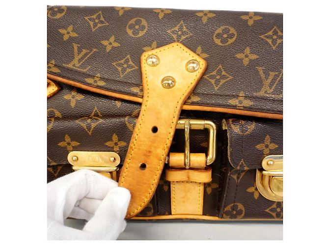 Bolso de hombro Louis Vuitton Monogram Hudson PM Castaño - vista 10