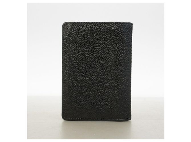 Porte-cartes Chanel en cuir de veau grainé noir - vue 8