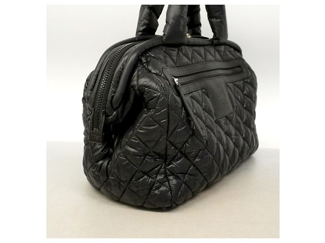 Sac cabas Chanel Coco Cocoon en nylon Noir - vue 2