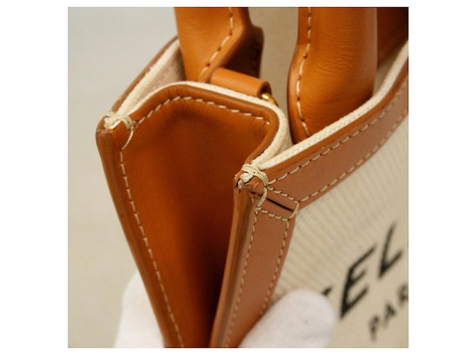 Céline Celine Mini Vertical Cabas Handtasche Braun Roh - Ansicht 9