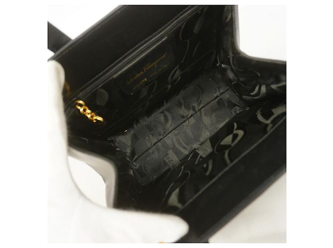 Borsa in pelle Gancini Salvatore Ferragamo Nero - Ansicht 4