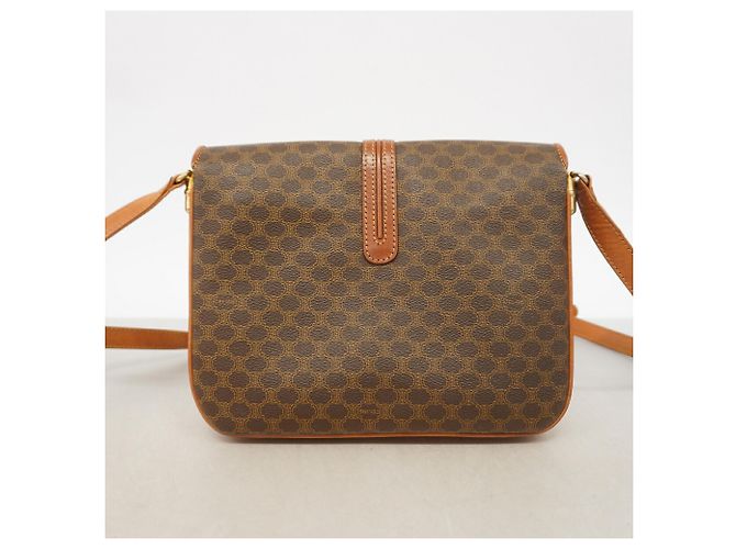 Céline Celine Macadam Shoulder Bag Brown - view 10