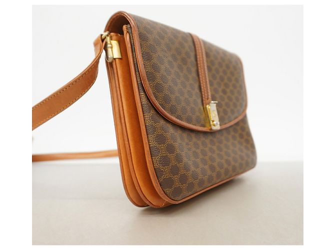 Céline Celine Macadam Shoulder Bag Brown - view 2
