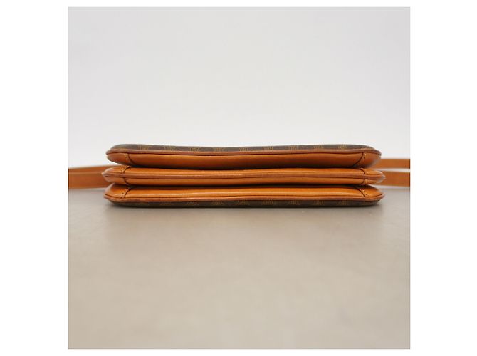Céline Celine Macadam Shoulder Bag Brown - view 3