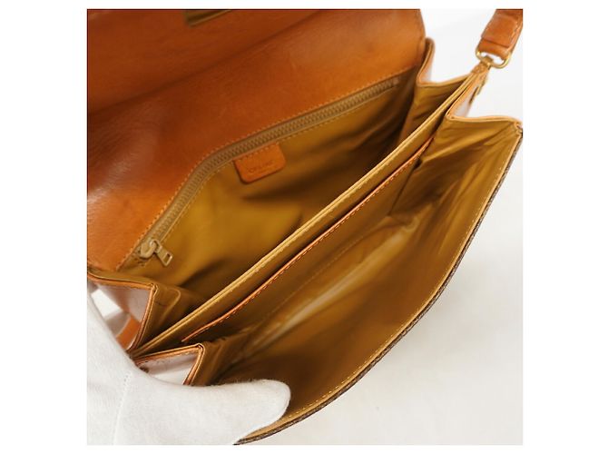 Céline Celine Macadam Shoulder Bag Brown - view 4
