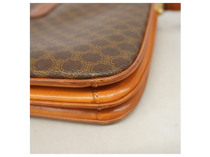 Céline Celine Macadam Shoulder Bag Brown - view 7