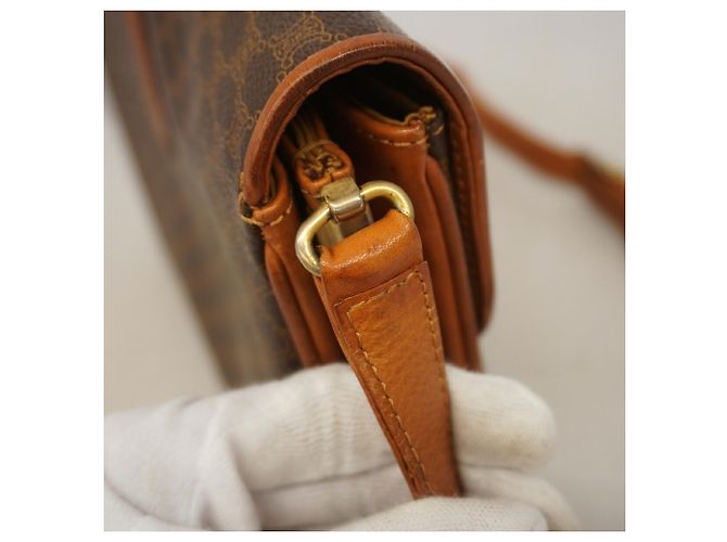 Céline Celine Macadam Shoulder Bag Brown - view 8