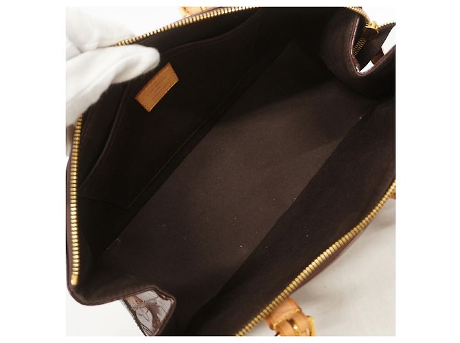 Borsa a tracolla Louis Vuitton Vernis Rosewood Avenue Bordò - vista 4